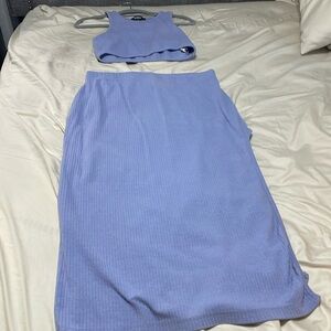 Violet top and skirt set